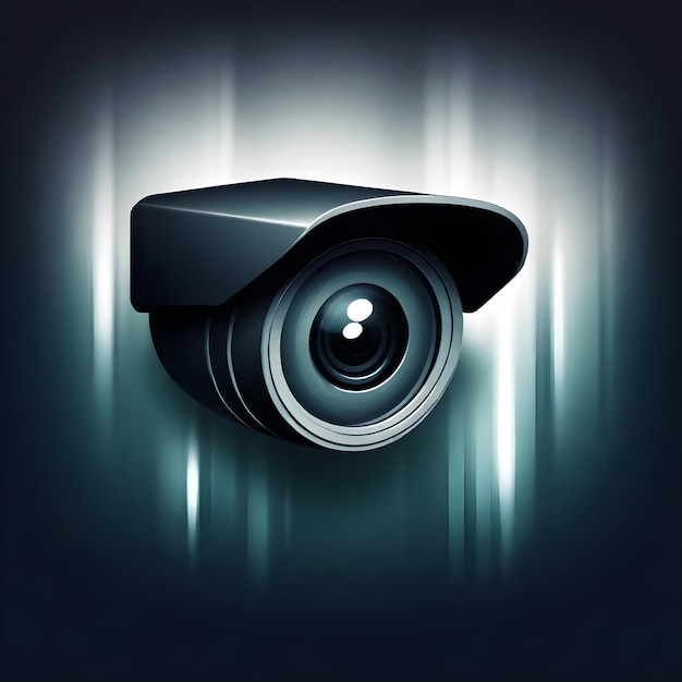 Illustration vectorielle de l'icône d'une caméra de surveillance moderne