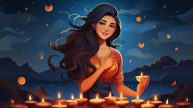 illustration vectorielle de joyeux Diwali