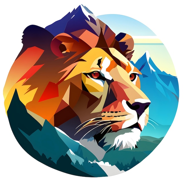 Illustration vectorielle de lion