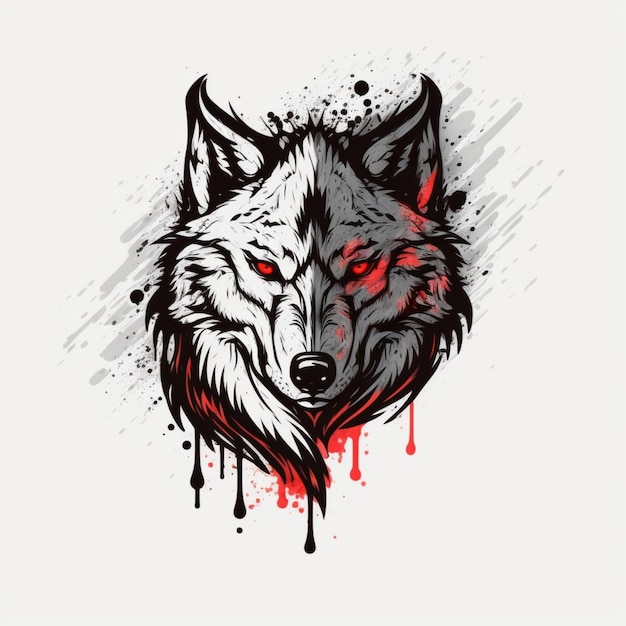 illustration vectorielle de loup logo cool