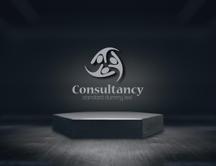 Photo illustration vectorielle d'une maquette de conception de logo professionnel d'une entreprise