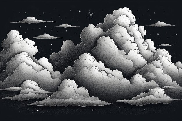 Illustration vectorielle des nuages à points