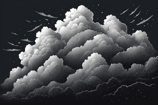 Illustration vectorielle des nuages à points