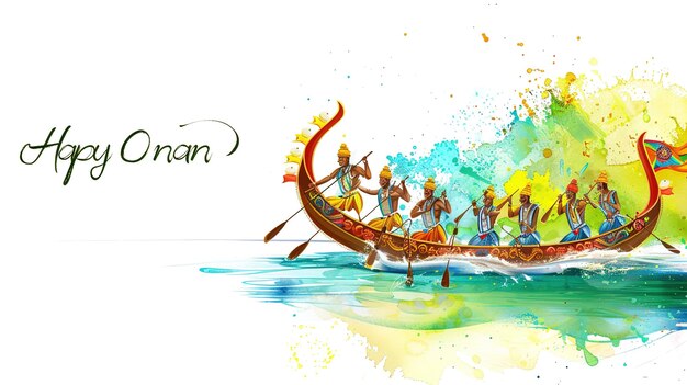 Photo illustration vectorielle de l'onam kerala l'illustration de la carte de vœux onam