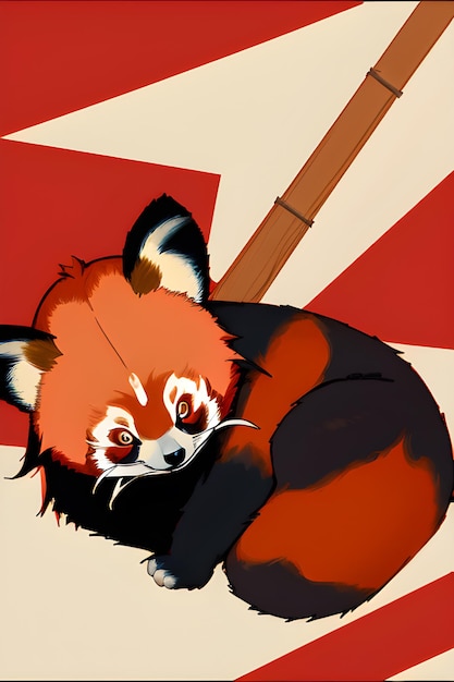 Photo illustration vectorielle de panda rouge