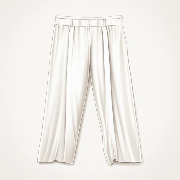 Illustration vectorielle de pantalon blanc sur un fond clair