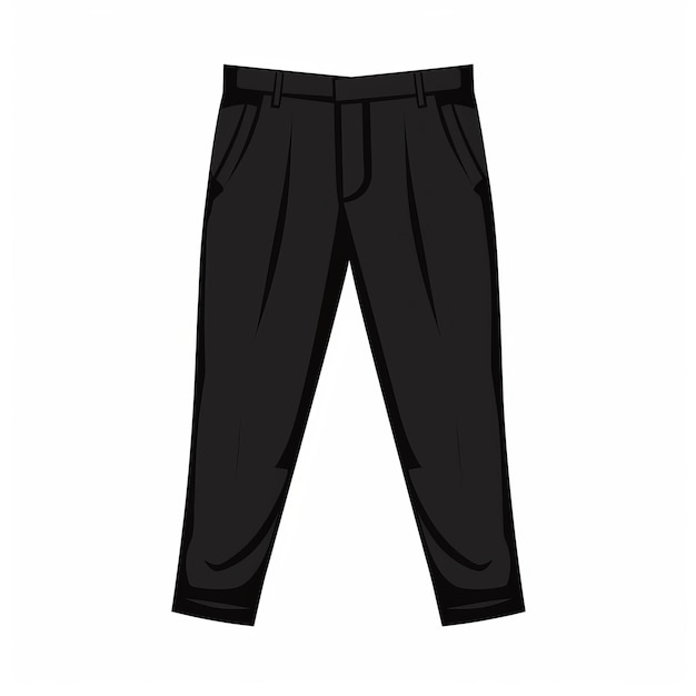Illustration vectorielle de pantalons noirs pour hommes