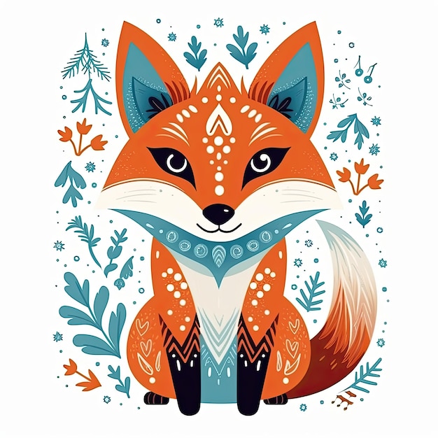 Illustration vectorielle plate du renard