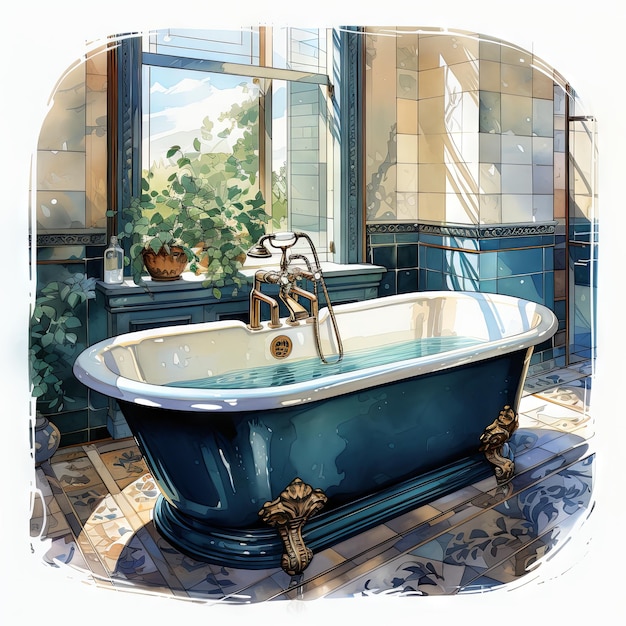 Photo illustration vectorielle d'une salle de bain