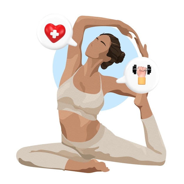 Illustration vectorielle de santé et de bien-être à fond transparent