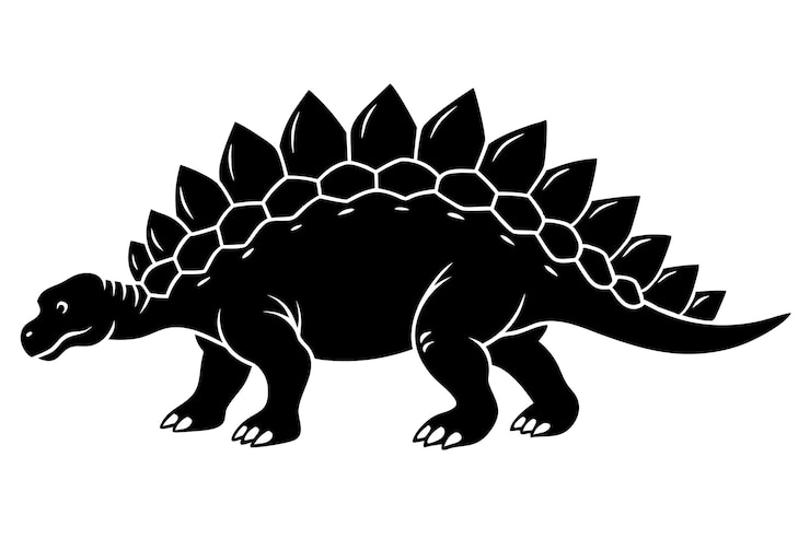 Photo illustration vectorielle de la silhouette de l'ankylosaurus