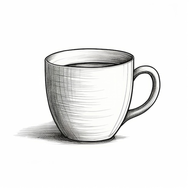 Photo illustration vectorielle d'une tasse de café sur fond blanc