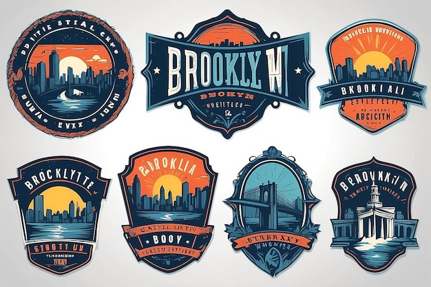 Illustration vectorielle de textes graphiques vêtements créatifs brooklyn parfait pour la conception de t-shirts vêtements capuchons et plus