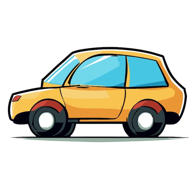 illustration vectorielle de voiture classique vintage en couleur orange