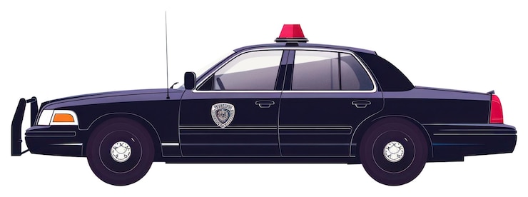 Photo illustration vectorielle de la voiture de police de png