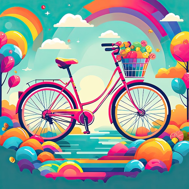 Illustration de vélo Sport écologique Transport
