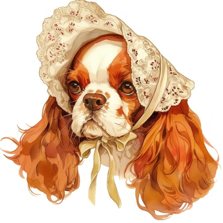 Photo illustration vintage d'un chien avec un bonnet