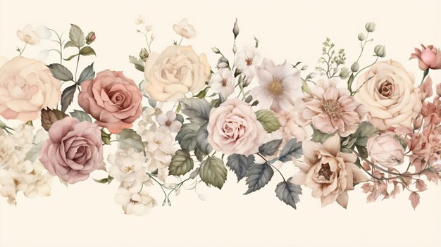 une illustration vintage de fleurs par personne