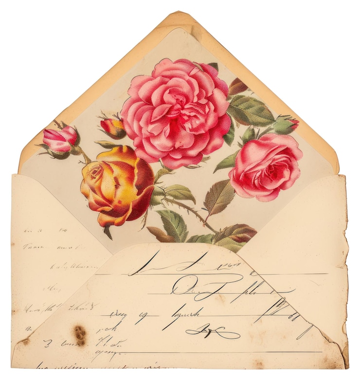 Photo illustration vintage de lettres florales en png