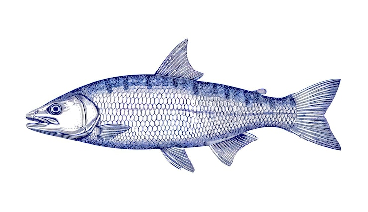 Photo illustration vintage d'un poisson