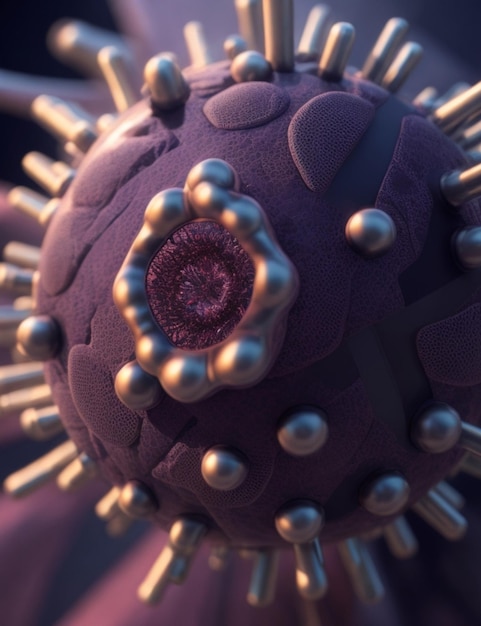 Illustration d'un virus dans le corps humain