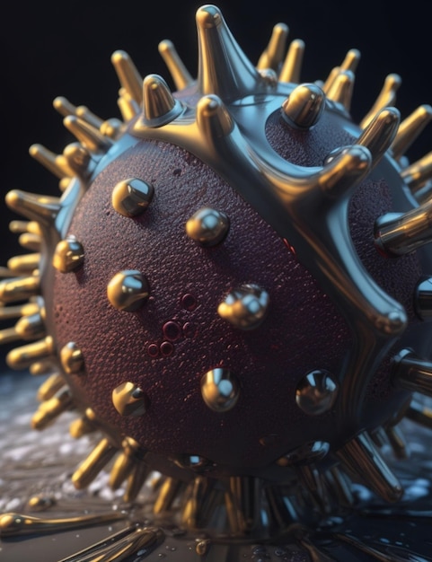 Illustration d'un virus dans le corps humain