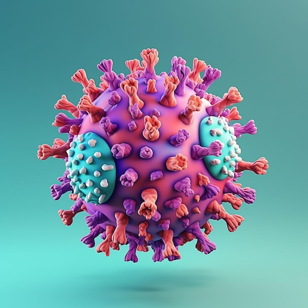 Illustration de virus générée par l'IA