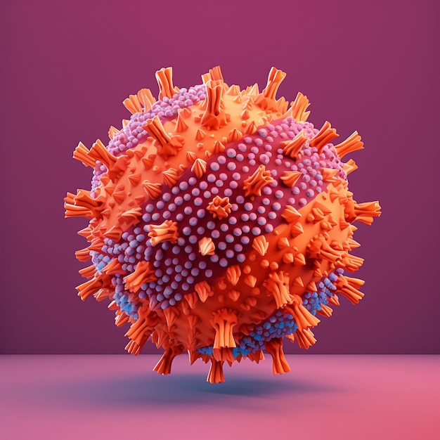 Illustration de virus générée par l'IA