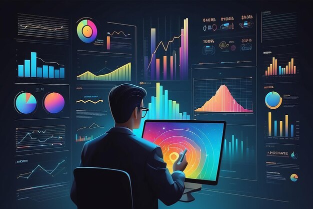 Illustration visuelle du concept de données