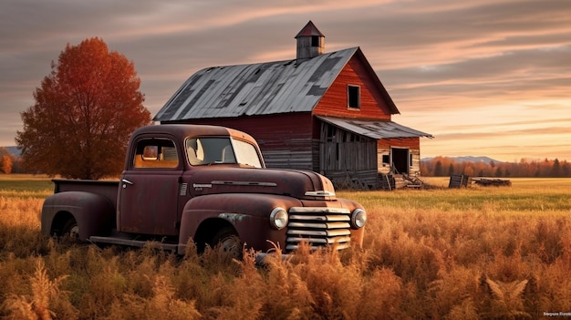 illustration de voiture classique vintage rétro pick-up voiture classique isolée