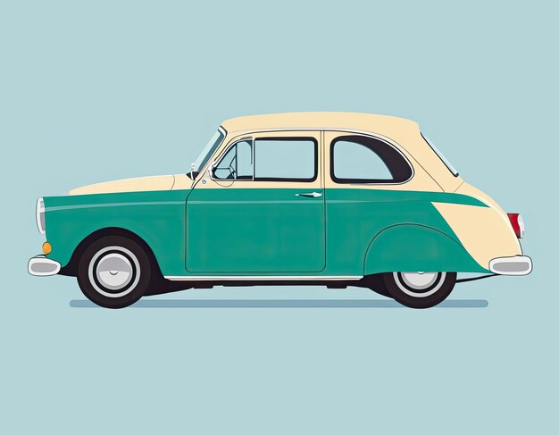 Illustration d'une voiture sur un fond propre