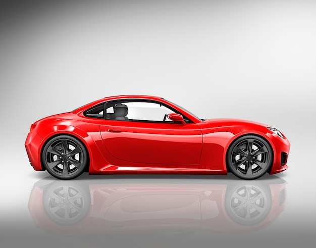 Illustration d&#39;une voiture rouge