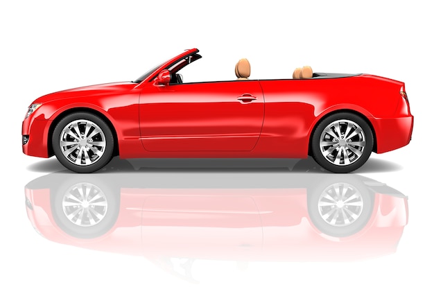 Illustration d'une voiture rouge