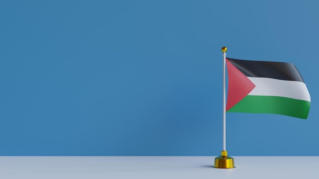 Photo illustrations en 3d des drapeaux nationaux de la palestine