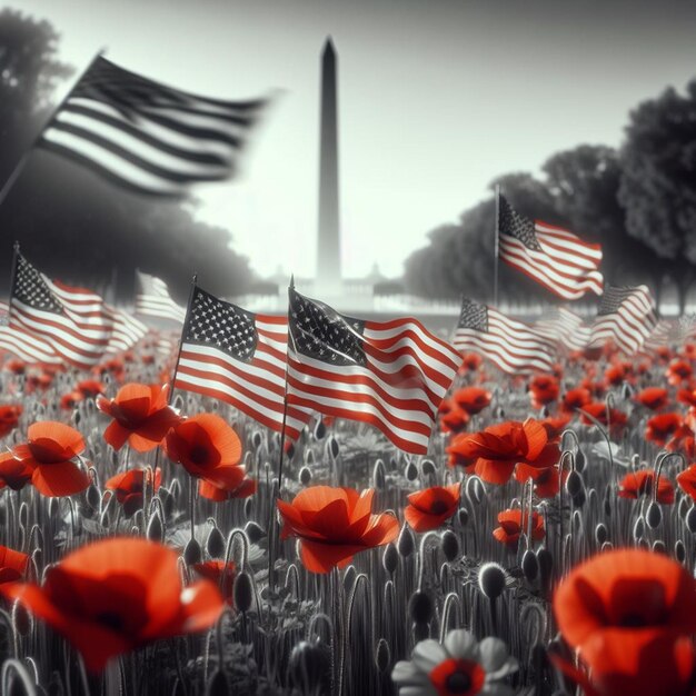 Photo ces illustrations 3d sont faites pour divers événements américains, y compris l'événement du memorial day.