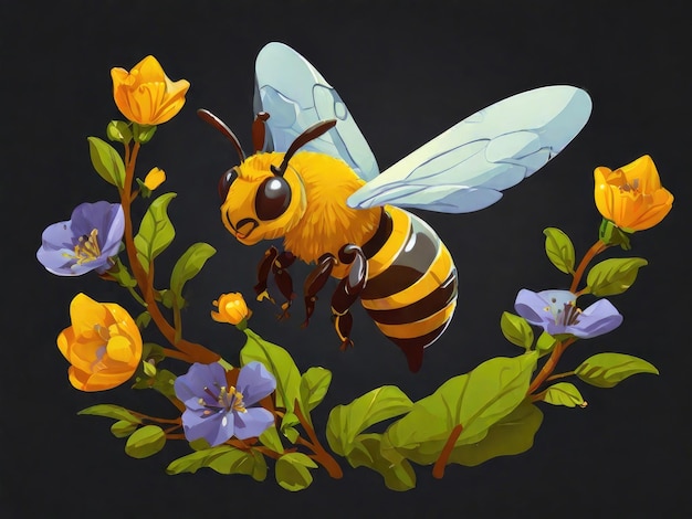 illustrations d'abeilles