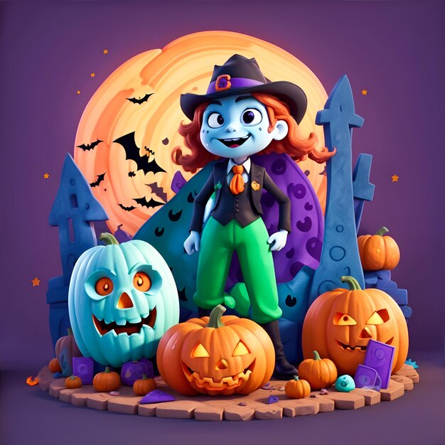 Des illustrations amusantes d'Halloween