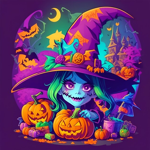 Des illustrations amusantes d'Halloween