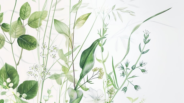 Illustrations botaniques détaillées et délicates célébrant l'art de la nature flore