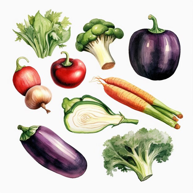 Photo des illustrations de clip-art avec des légumes