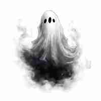 Photo des illustrations élégantes de fantômes d'halloween