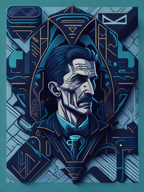 Illustrations de l'isométrique de Nikola Tesla