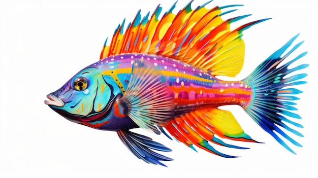 Illustrations Junglepunk peintes à la bombe de poisson Saasfin aux couleurs vives