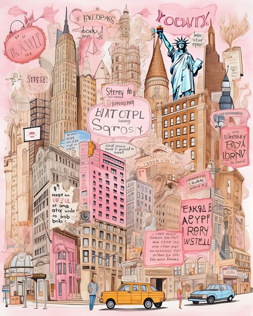 Photo des illustrations de la ville de new york