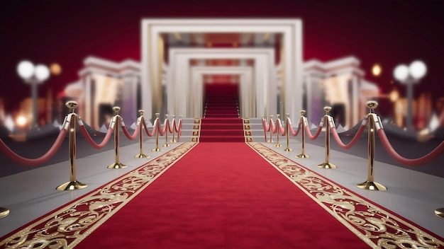 Photo image 3d du tapis rouge classique
