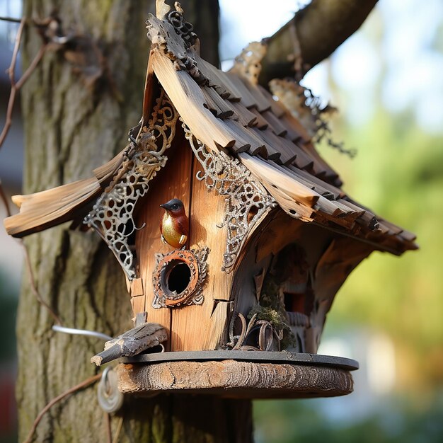 Photo image 3d d'une maison d'oiseau