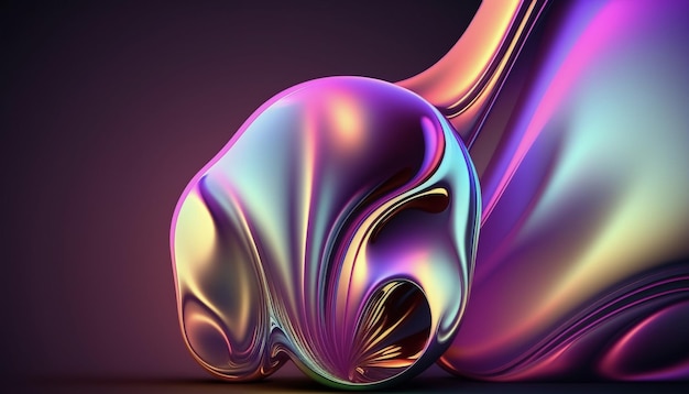 Une image 3d d'une sphère liquide colorée.