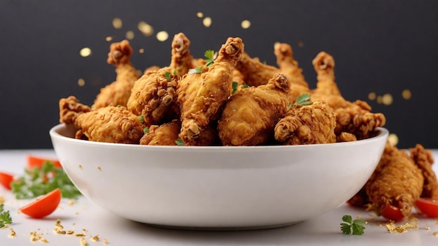 Photo une image 4k époustouflante de délicieux poulets frits dans un bol