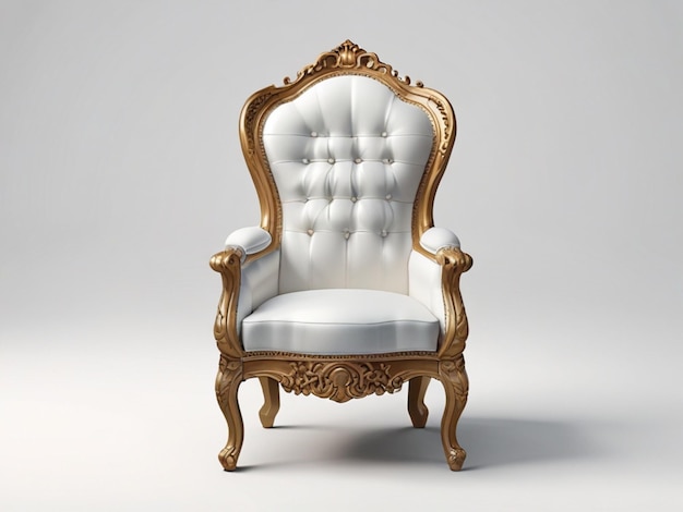 Image A3d d'une chaise moderne au milieu d'un fond