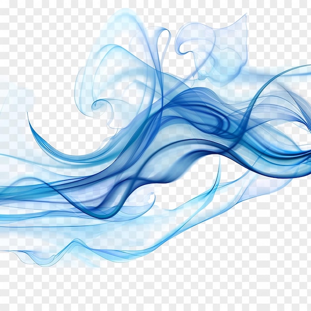 une image abstraite bleue et blanche d'une vague avec le mot bleu dessus
